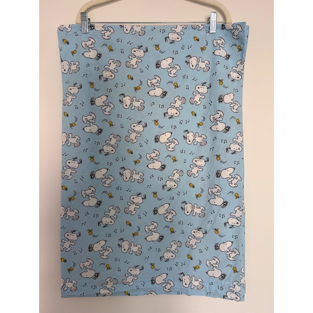 Peanuts Snoopy Woodstock Set of 2 Pillow Cases Standard Blue